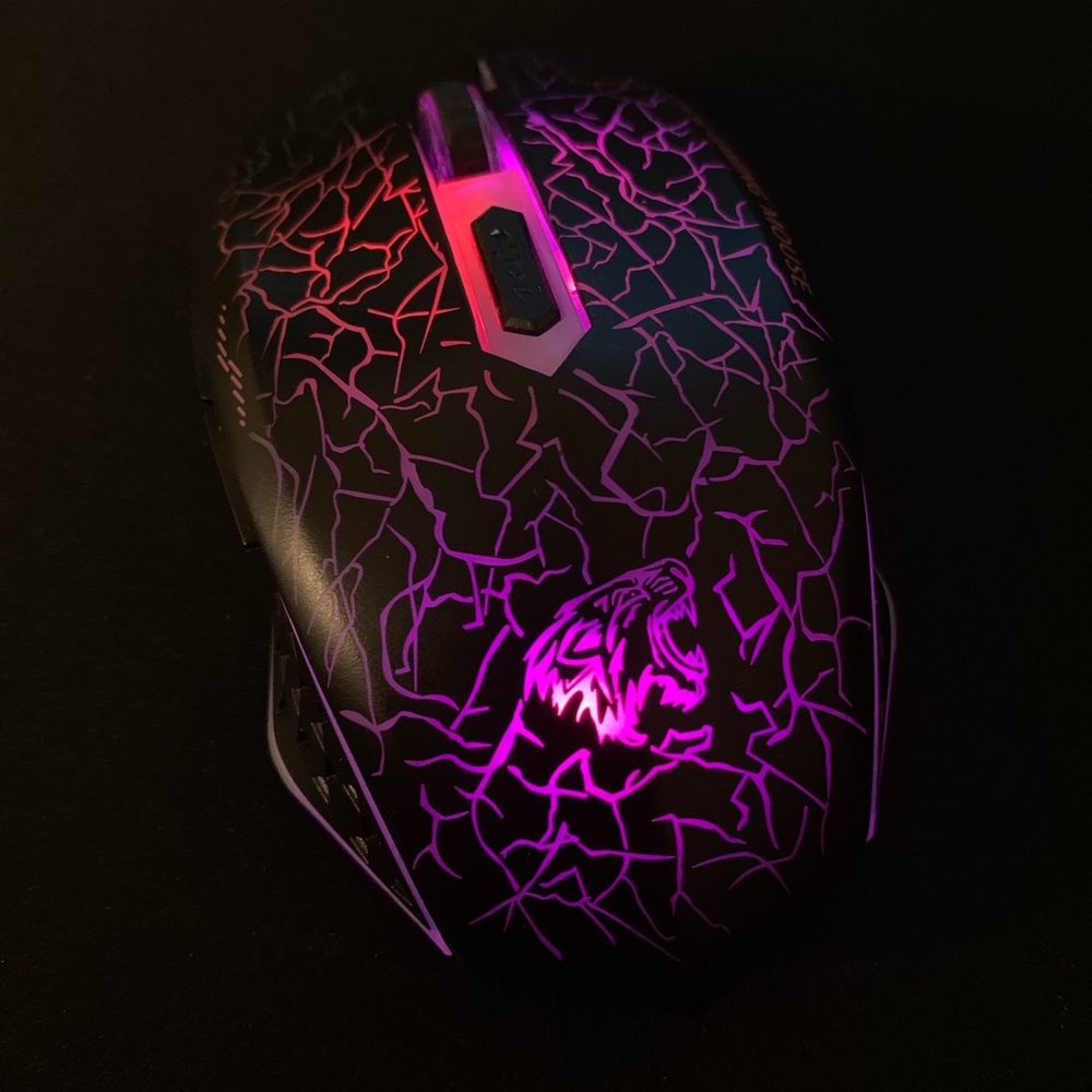 Vegcoo C10 Wireless Gaming Mouse Neon LED Black